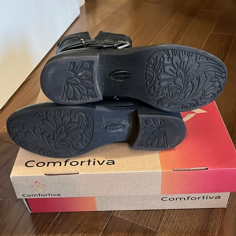 Comfortiva pillow top memory foam black boots - Picture 5 of 7